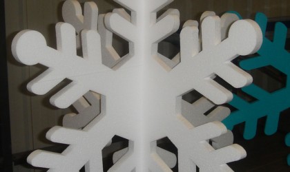 Polystyrene snowflake