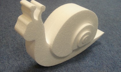 Polystyrene snail