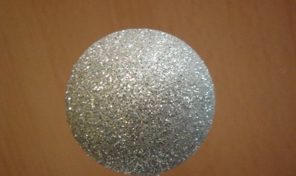 Sphère paillettes argent