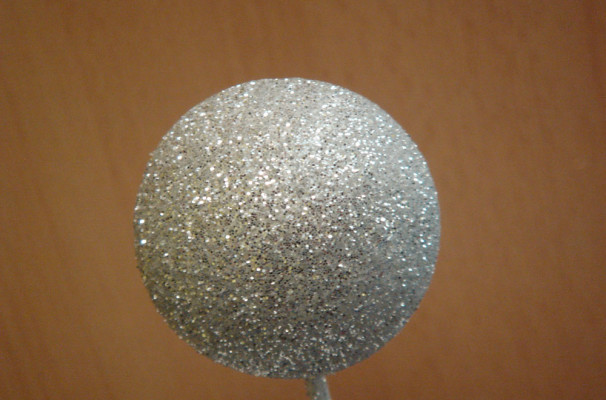 Sphère paillette argent