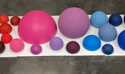 sphère en polystyrène expansé + peinture
